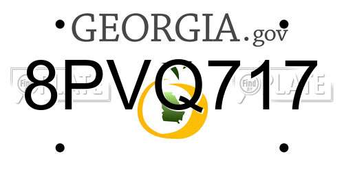 8PVQ717 Georgia License Plate