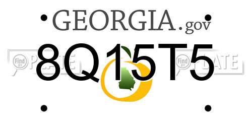 8Q15T5 Georgia License Plate