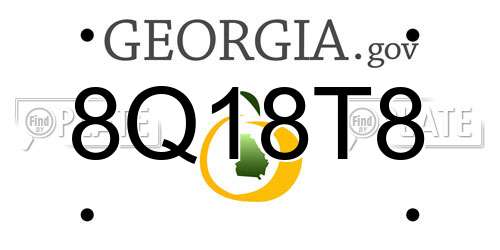 8Q18T8 Georgia License Plate
