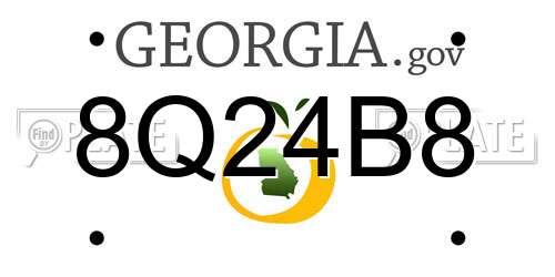 8Q24B8 Georgia License Plate