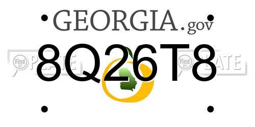 8Q26T8 Georgia License Plate