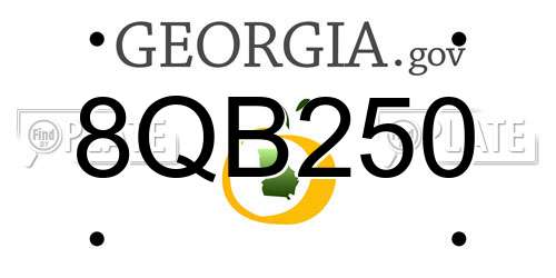 8QB250 Georgia License Plate