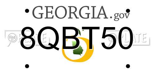 8QBT50 Georgia License Plate