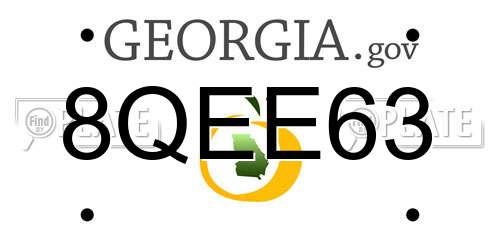 8QEE63 Georgia License Plate