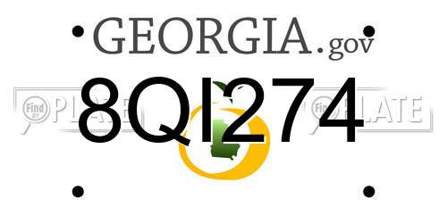 8QI274 Georgia License Plate