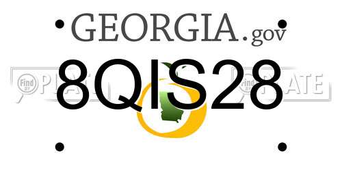 8QIS28 Georgia License Plate