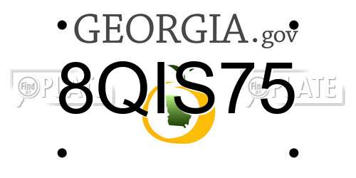 8QIS75 Georgia License Plate
