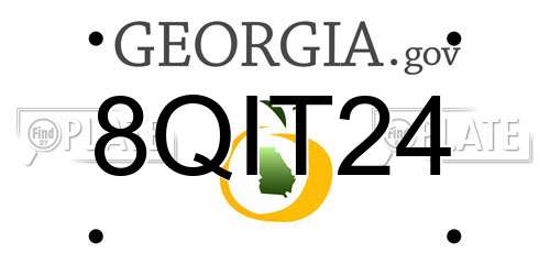 8QIT24 Georgia License Plate
