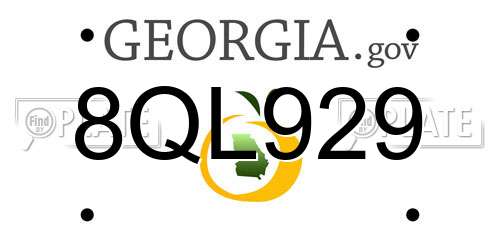 8QL929 Georgia License Plate