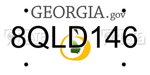 8QLD146 Georgia License Plate
