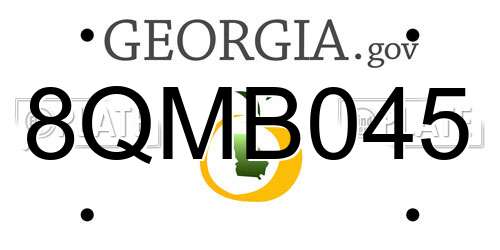 8QMB045 Georgia License Plate