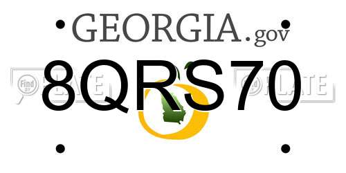 8QRS70 Georgia License Plate