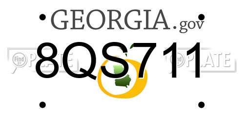 8QS711 Georgia License Plate