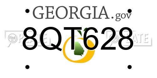 8QT628 Georgia License Plate