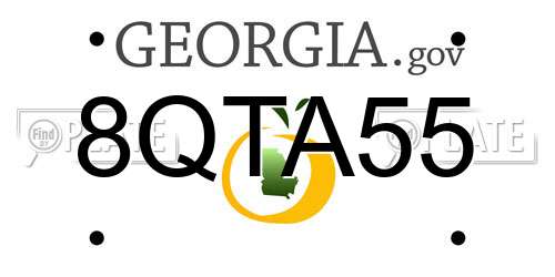 8QTA55 Georgia License Plate