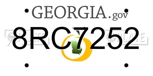 8RC7252 Georgia License Plate