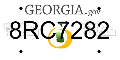8RC7282 Georgia License Plate