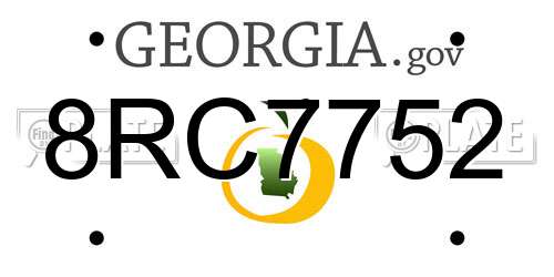 8RC7752 Georgia License Plate