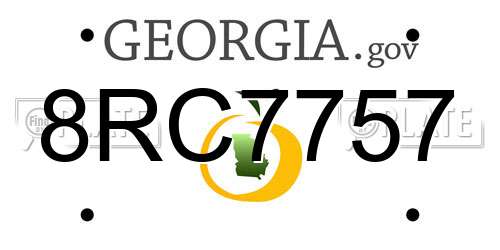 8RC7757 Georgia License Plate