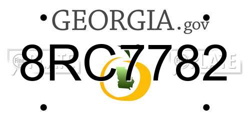 8RC7782 Georgia License Plate