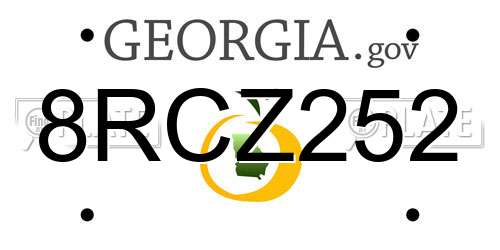 8RCZ252 Georgia License Plate