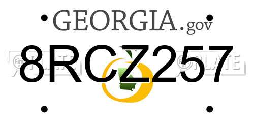 8RCZ257 Georgia License Plate