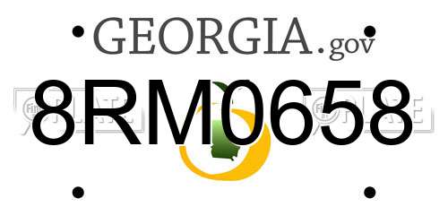 8RM0658 Georgia License Plate