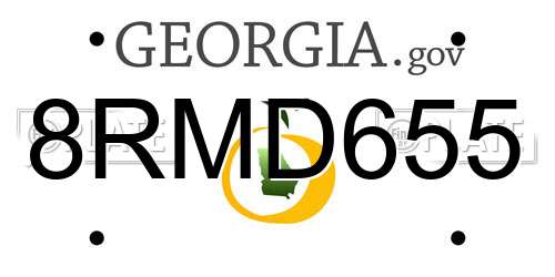 8RMD655 Georgia License Plate
