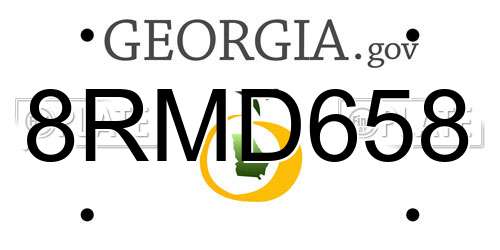 8RMD658 Georgia License Plate
