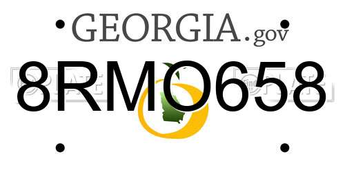 8RMO658 Georgia License Plate