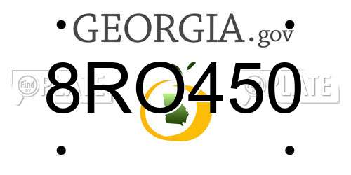8RO450 Georgia License Plate