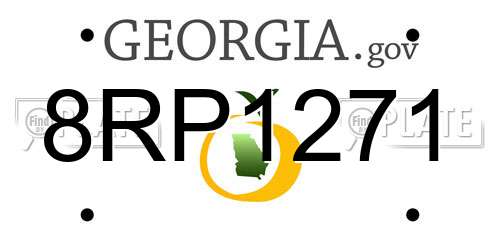 8RP1271 Georgia License Plate