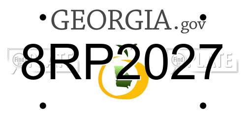 8RP2027 Georgia License Plate