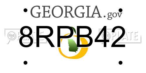 8RPB42 Georgia License Plate