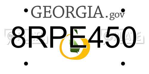 8RPE450 Georgia License Plate