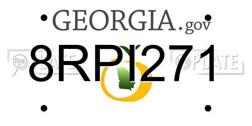 8RPI271 Georgia License Plate