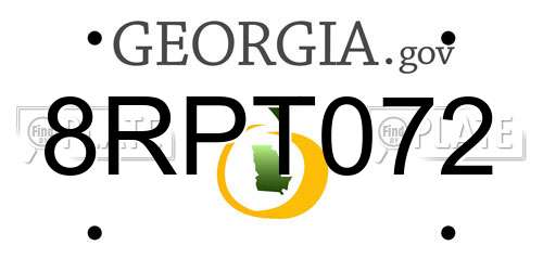 8RPT072 Georgia License Plate