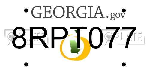 8RPT077 Georgia License Plate