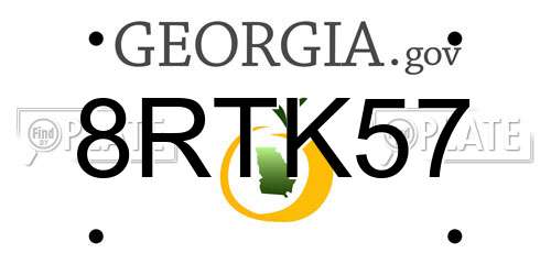 8RTK57 Georgia License Plate