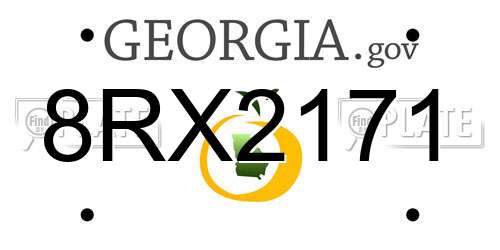 8RX2171 Georgia License Plate