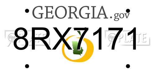 8RX7171 Georgia License Plate