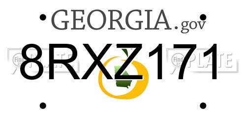 8RXZ171 Georgia License Plate