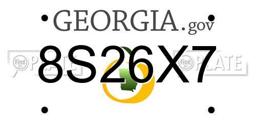 8S26X7 Georgia License Plate