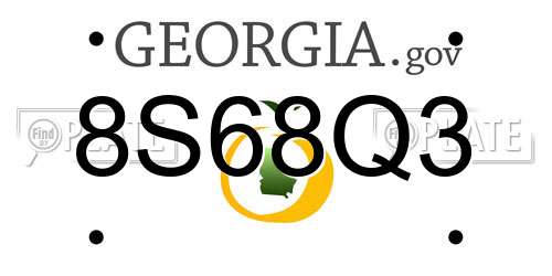 8S68Q3 Georgia License Plate