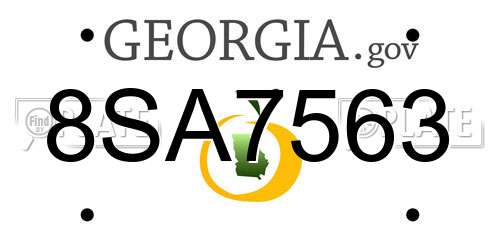8SA7563 Georgia License Plate