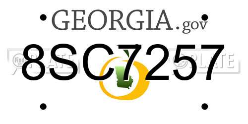 8SC7257 Georgia License Plate