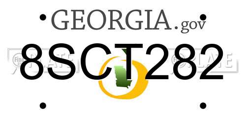 8SCT282 Georgia License Plate