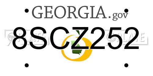 8SCZ252 Georgia License Plate