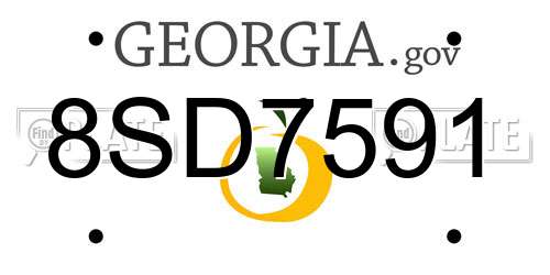 8SD7591 Georgia License Plate