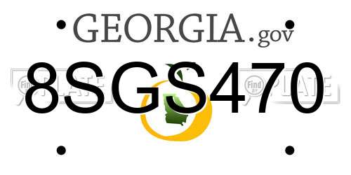 8SGS470 Georgia License Plate
